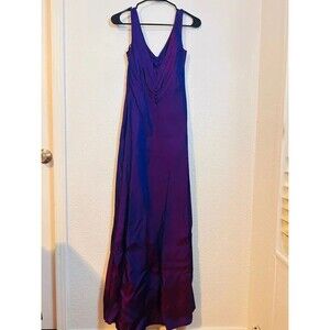 Dave & Johnny by Laura Ryner Purple Blue Draped Maxi Dress